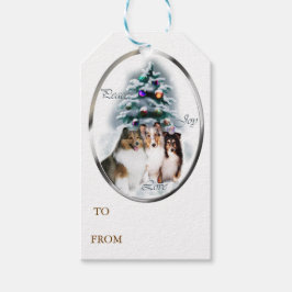 Shetland Sheepdog jul Presentetikett