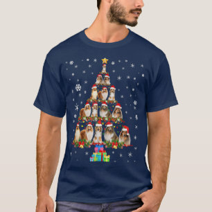 Shetland Sheepdog Julgran Funny Sheltie Xma T Shirt