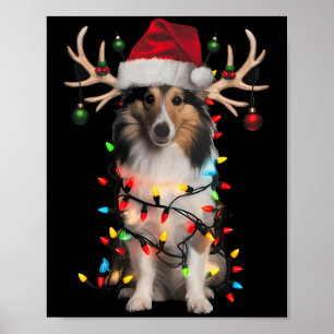Shetland Sheepdog Julgran Tröja Shetland Sh Poster