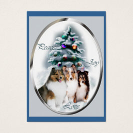Shetland Sheepdog-julklappar Visitkort