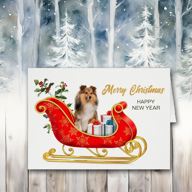 Shetland Sheepdog-julkort Hälsningskort (Skapare uppladdad)