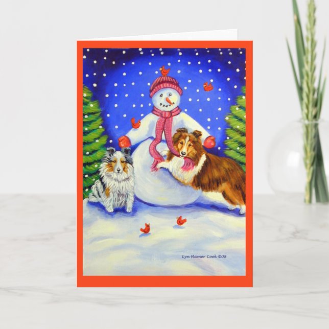 Shetland Sheepdog julkort Helgkort (Framsida)