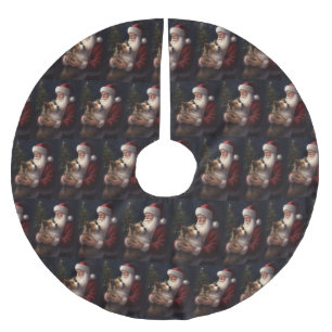 Shetland Sheepdog Jultomten Festive jul Julgransmatta Borstad Polyester