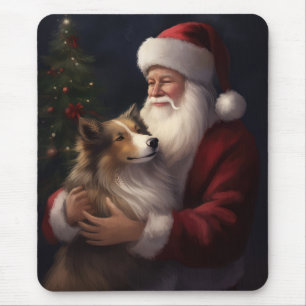 Shetland Sheepdog Jultomten Festive jul Musmatta