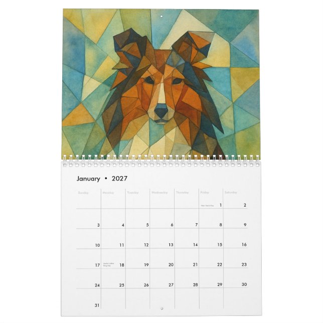 Shetland Sheepdog Kalender (Jan 2027)
