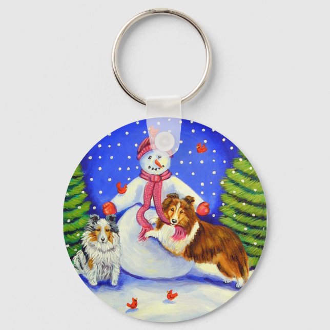 Shetland Sheepdog Keychain Nyckelring (Framsida)