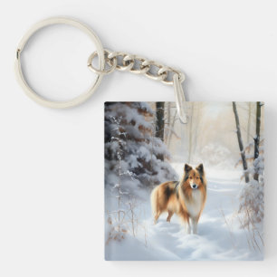 Shetland Sheepdog Låt det snöa jul
