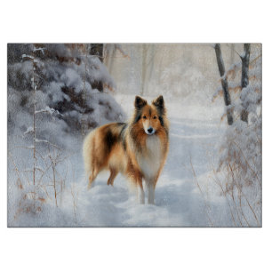 Shetland Sheepdog Låt det snöa jul
