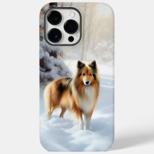 Shetland Sheepdog Låt det snöa jul