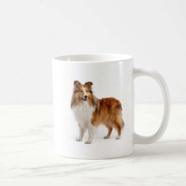 Shetland Sheepdog Lojalitet och hängivenhet Kaffemugg (Höger)