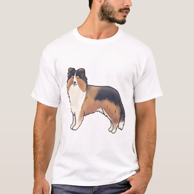 Shetland Sheepdog Magic T Shirt (Framsida)
