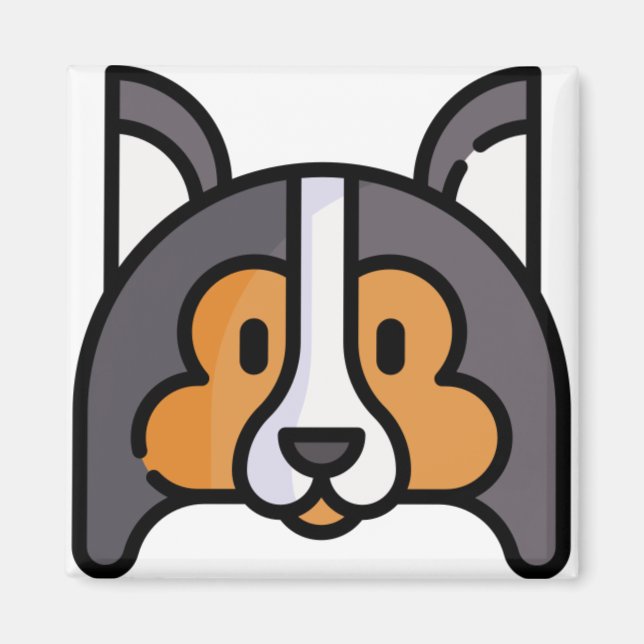 Shetland Sheepdog Magnet (Framsidan)