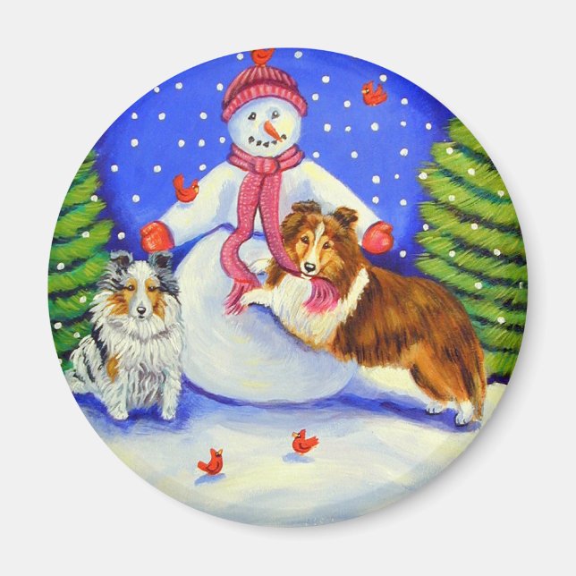 Shetland Sheepdog Magnet (Framsidan)