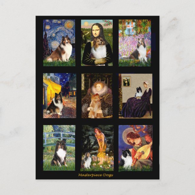 Shetland Sheepdog Masterbit Composite Vykort (Framsida)