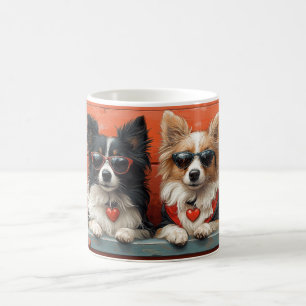 Shetland Sheepdog med hjärter rosor Alla hjärtans Kaffemugg