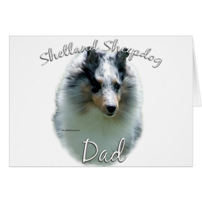 Shetland Sheepdog (merle) Pappa 2 Hälsningskort (Framsidan Horizontal)