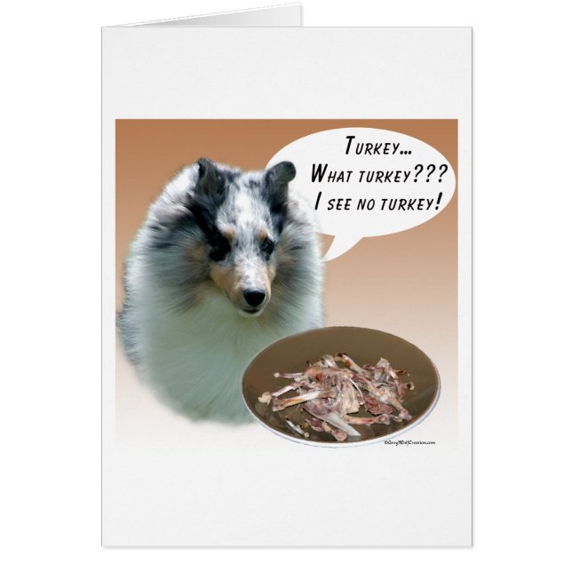 Shetland Sheepdog (merle) Turkiet Hälsningskort (Framsidan)