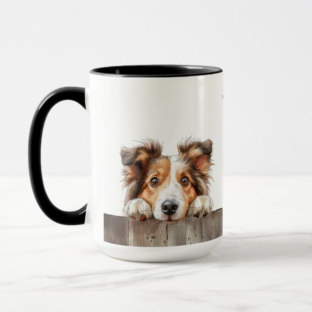 Shetland Sheepdog Mugg (Vänster)