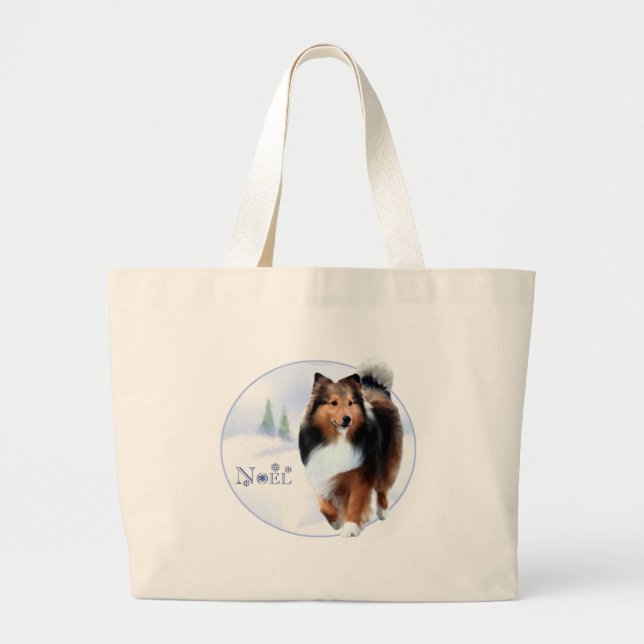 Shetland Sheepdog Noel Jumbo Tygkasse (Framsidan)