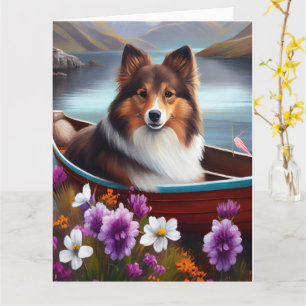 Shetland Sheepdog på en Paddle: En grekisk Äventyr Kort