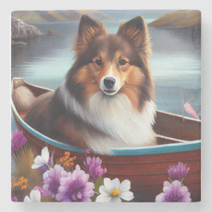 Shetland Sheepdog på en Paddle: En grekisk Äventyr Stenunderlägg