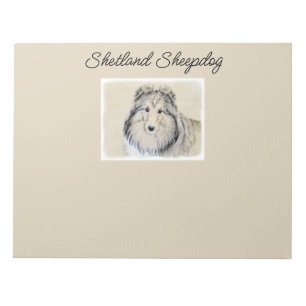 Shetland Sheepdog Painting - Cute Original Hund Ar Anteckningsblock
