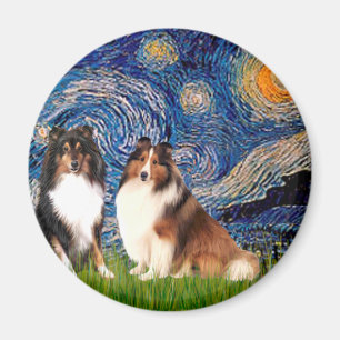 Shetland Sheepdog Pair - Starry Natt Magnet