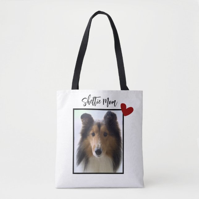 Shetland Sheepdog Photo Sheltie Mamma Tygkasse (Framsida)