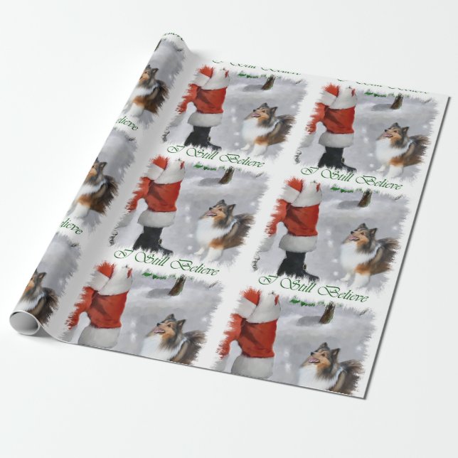 Shetland Sheepdog Presentpapper (Utrullad)