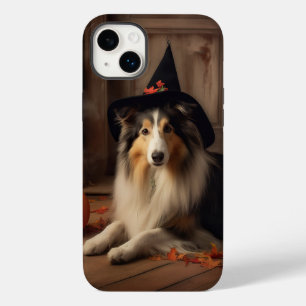 Shetland Sheepdog Pumpkins Halloween Scary