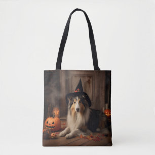 Shetland Sheepdog Pumpkins Halloween Scary Tygkasse
