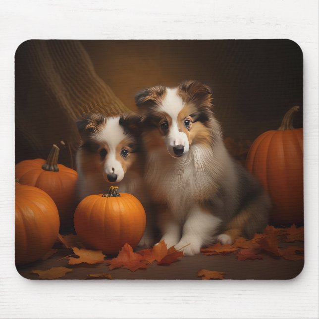 Shetland Sheepdog Puppy Autumn Delight Pumpkin Musmatta (Framsidan)