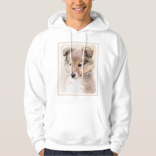 Shetland Sheepdog Puppy Painting Original Hund Art Hoodie