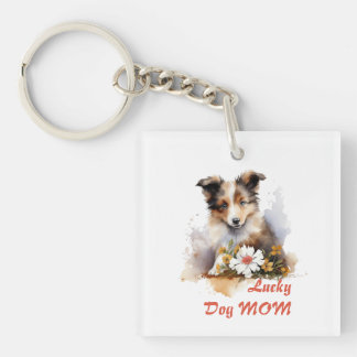 Shetland Sheepdog Puppy Pet Watercolor Flower