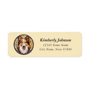 Shetland Sheepdog-Returetiketter Returadress Etikett