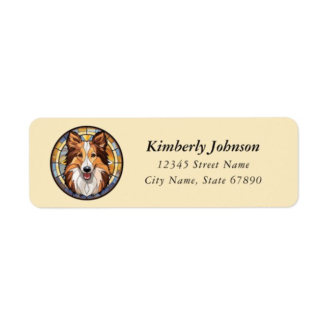 Shetland Sheepdog-Returetiketter Returadress Etikett (Framsidan)