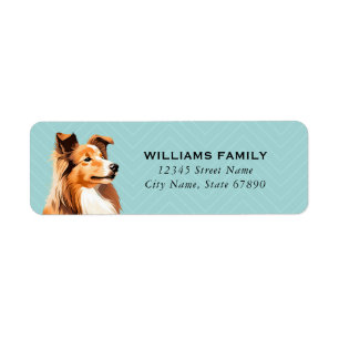 Shetland Sheepdog-Returetiketter Returadress Etikett