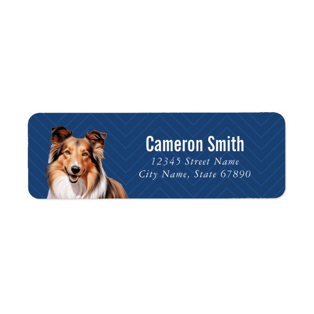 Shetland Sheepdog-Returetiketter Returadress Etikett (Framsidan)