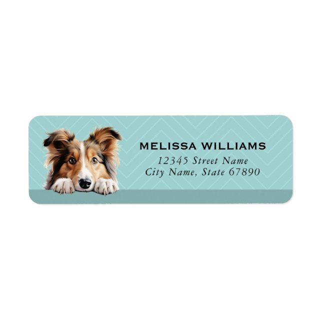 Shetland Sheepdog-Returetiketter Returadress Etikett (Framsidan)