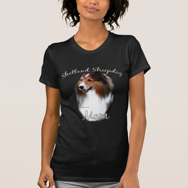 Shetland Sheepdog (sable) Mamma 2 T Shirt (Framsida)