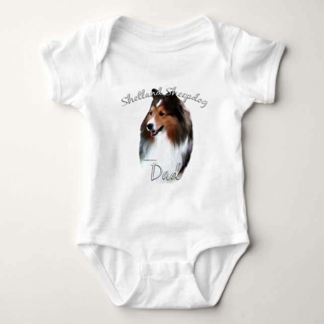 Shetland Sheepdog (sable) Pappa 2 T-shirt (Framsida)
