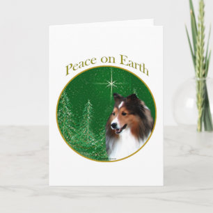 Shetland Sheepdog (sable) Peace Helgkort