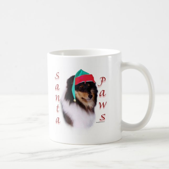 Shetland Sheepdog Santa Tassar Kaffemugg (Höger)