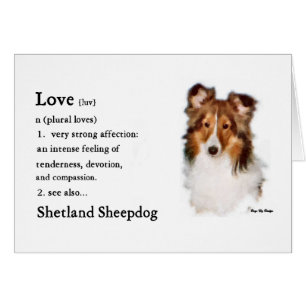 Shetland Sheepdog Sheltie Art Gifts Hälsningskort