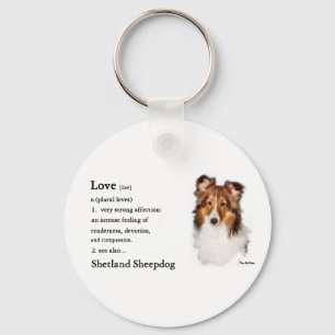 Shetland Sheepdog Sheltie Art Gifts Nyckelring