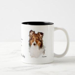 Shetland Sheepdog Sheltie Art Gifts Två-Tonad Mugg