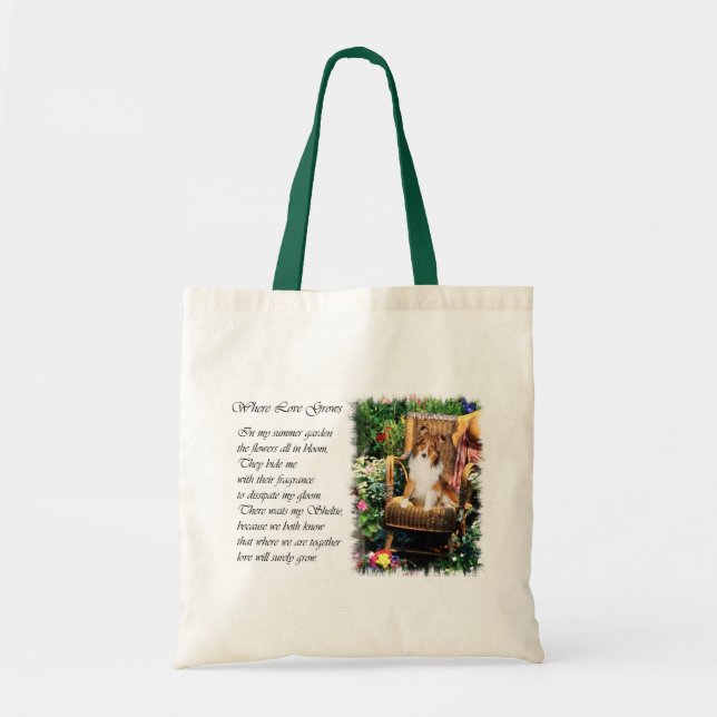 Shetland Sheepdog Sheltie Art Gifts Tygkasse (Framsidan)