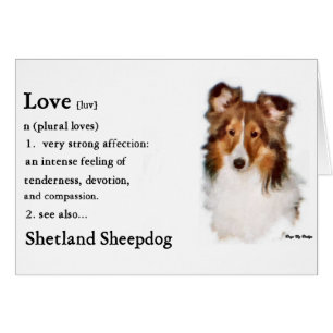 Shetland Sheepdog Sheltie Gifts Hälsningskort