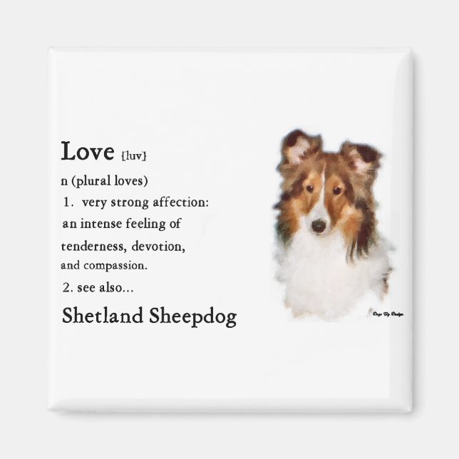 Shetland Sheepdog Sheltie Gifts Magnet (Framsidan)