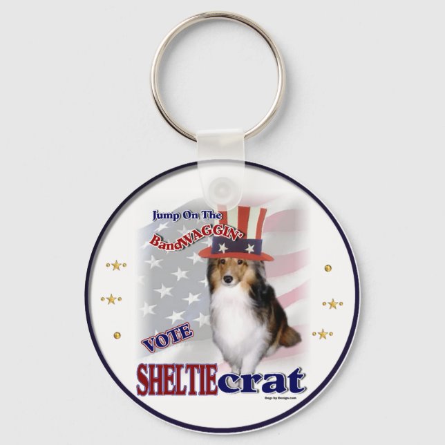 Shetland Sheepdog Sheltie Gifts Nyckelring (Framsida)
